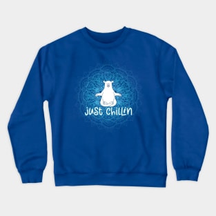 Just Chillin Polar Bear Mandala Crewneck Sweatshirt